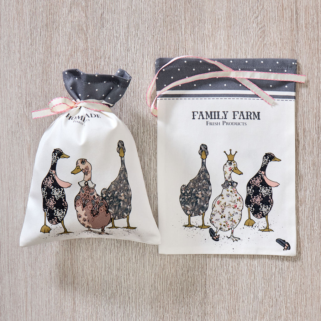 НАБОР МЕШОЧКОВ ИЗ 2-Х ШТ FAMILY FARM 20Х29СМ,100% ХЛОПОК,ГРАФИТ,ТВИЛ,ПРОПИТКА - Lefard фото 5