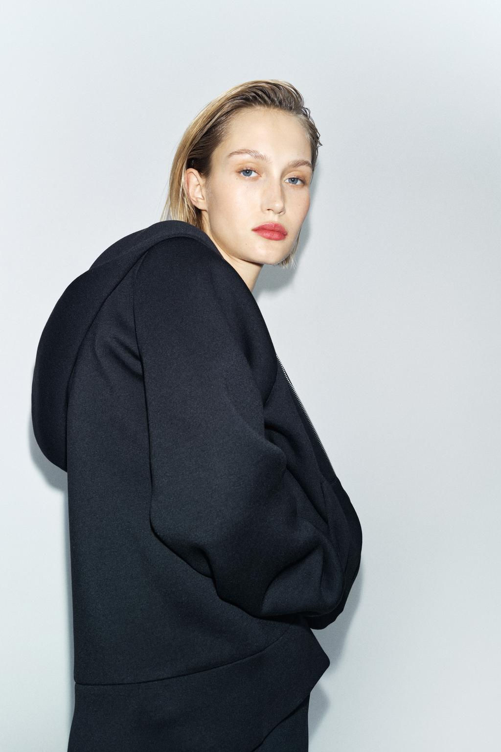 SCUBA-EFFECT HOODED SWEATSHIRT - Zara фото 2
