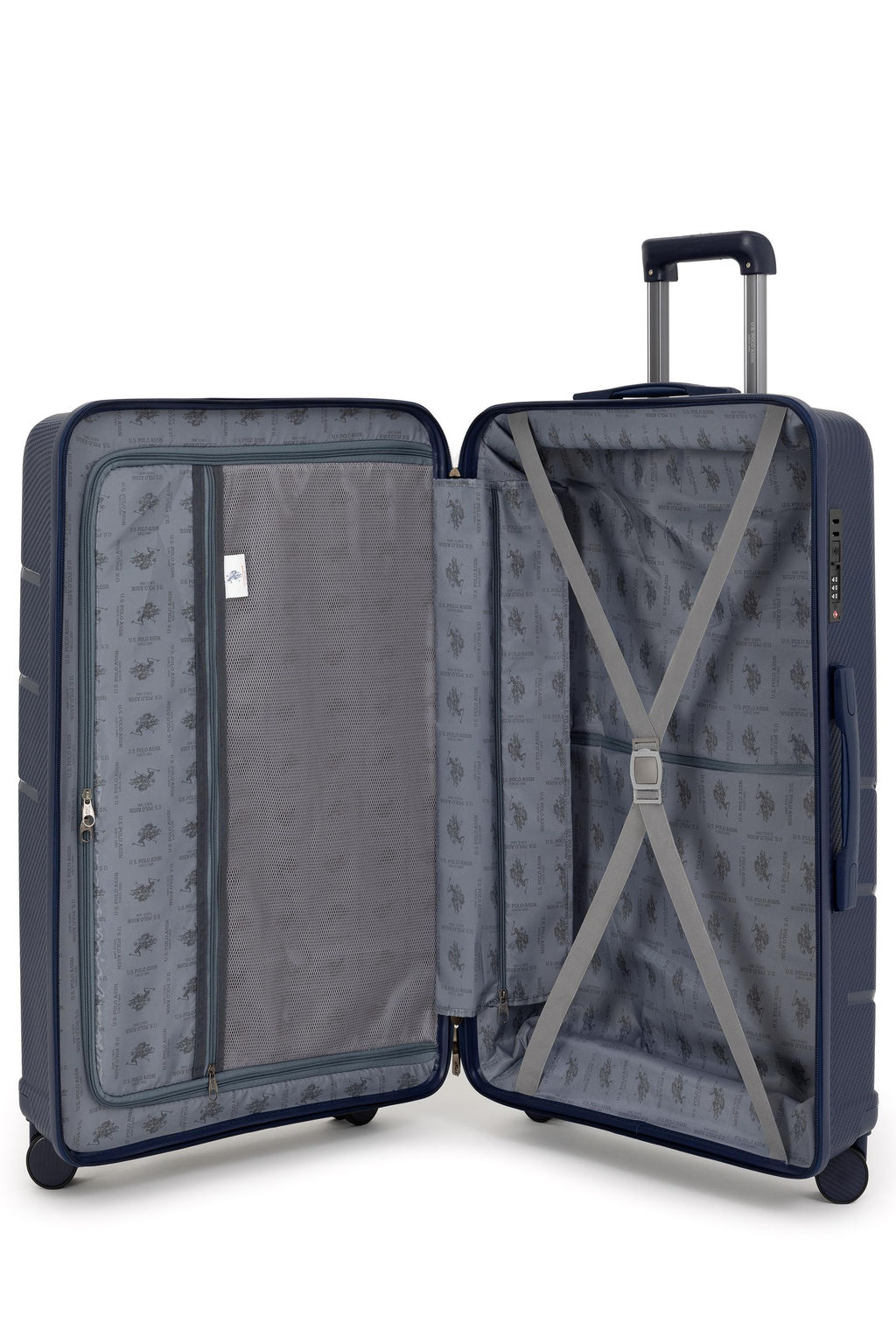 Мужской темно-синий чемодан - U.s. polo assn фото 4
