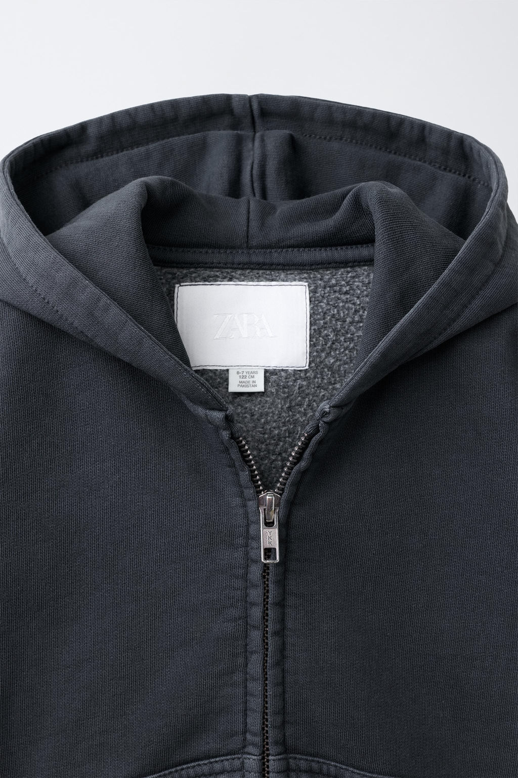 SUDADERA FELPA CREMALLERA / Gris antracita - Zara фото 3
