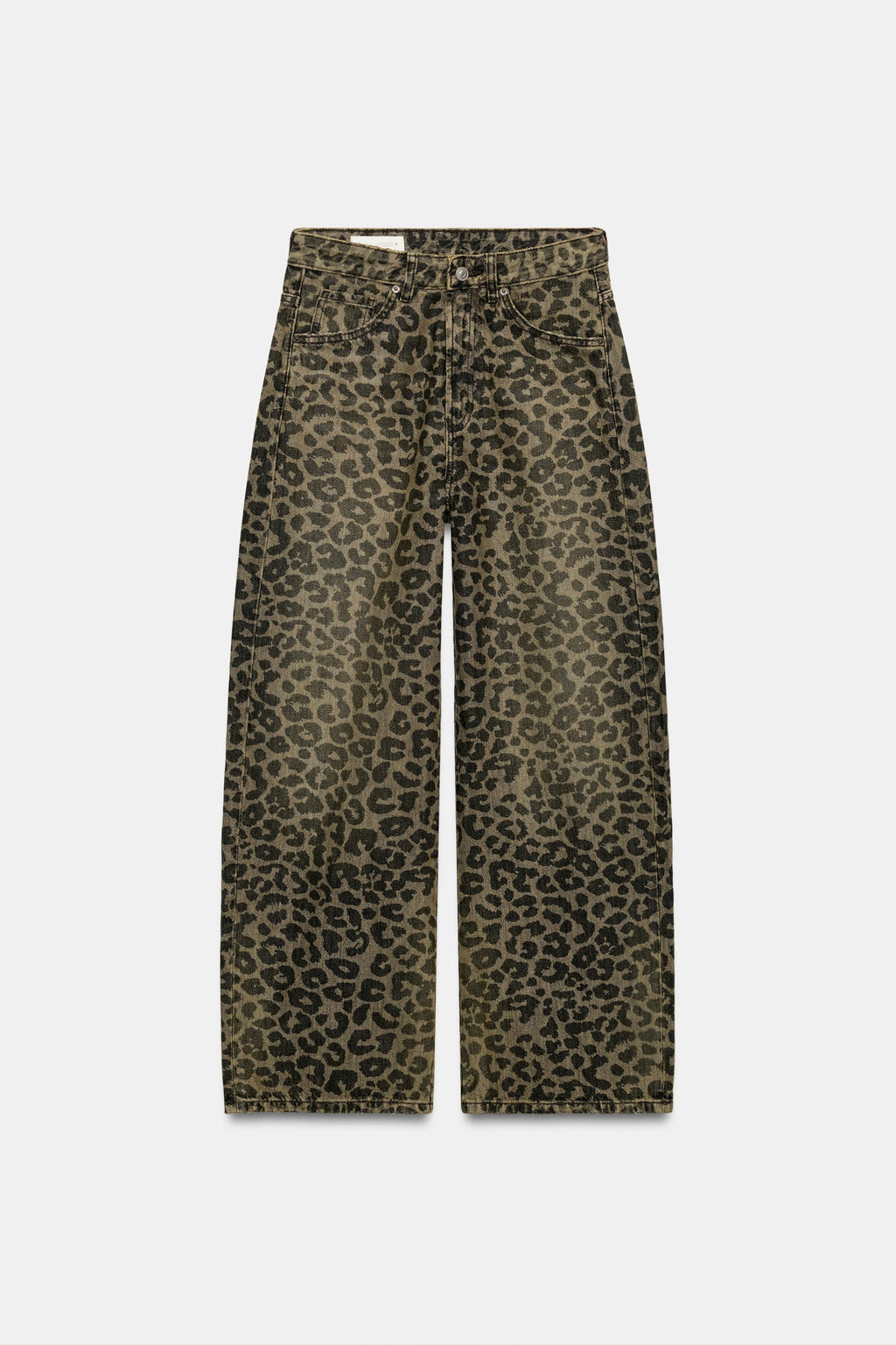 JEANS TRF BAGGY ESTAMPADO ANIMAL / Verde - Zara фото 5