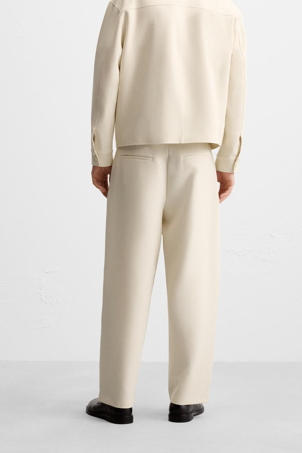 RELAXED FIT PLEATED TROUSERS - Zara фото 11