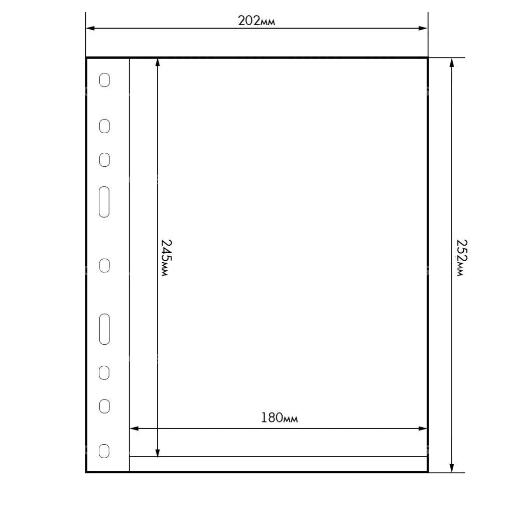 Лист для банкнот на 1 ячейку формат Optima EASY 1C из тонкого прозрачного пластика LEUCHTTURM 361475
