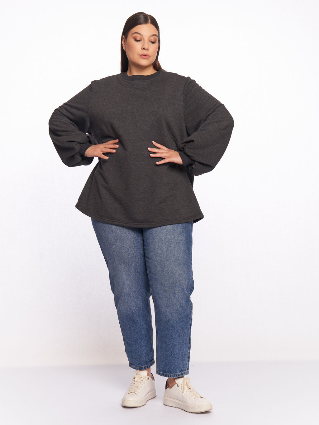 Свитшот с объемными рукавами SV01502MEL22 - Артесса фото 9