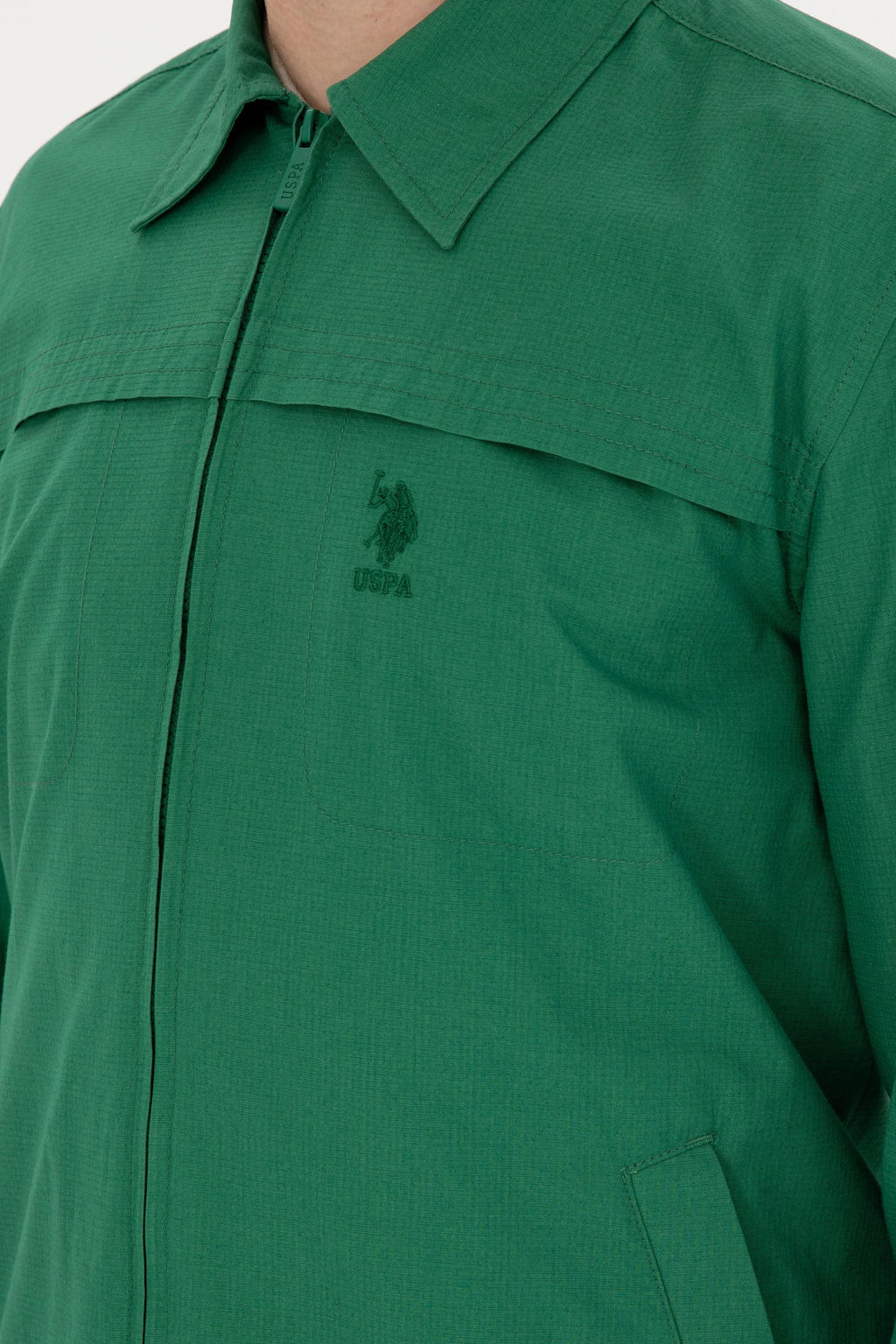 U. S. Polo Assn / Мужская зеленая рубашка с длинным рукавом - U.s. polo assn фото 14