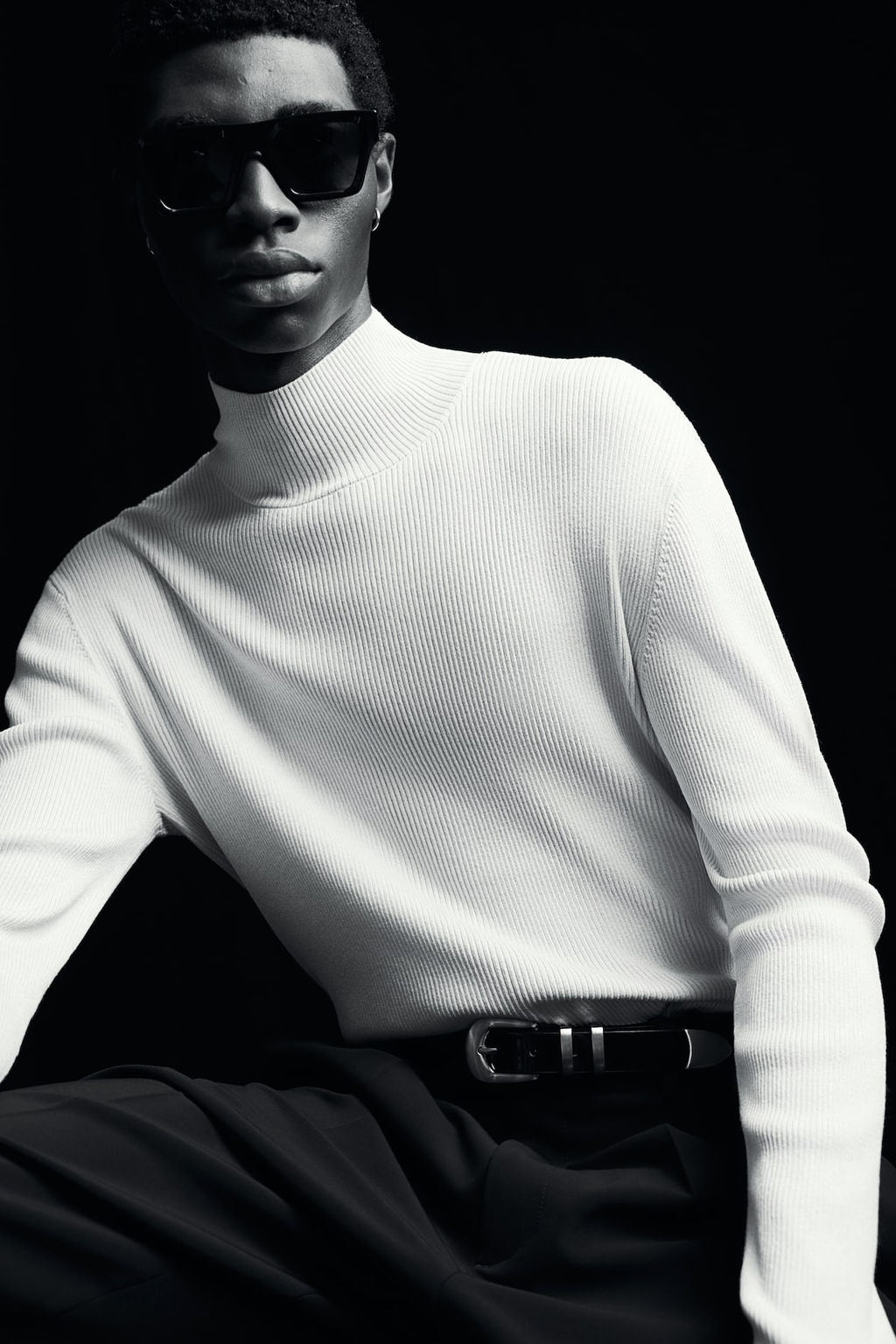 Jersey brillante con cuello perkins Slim Fit - H&m фото 2
