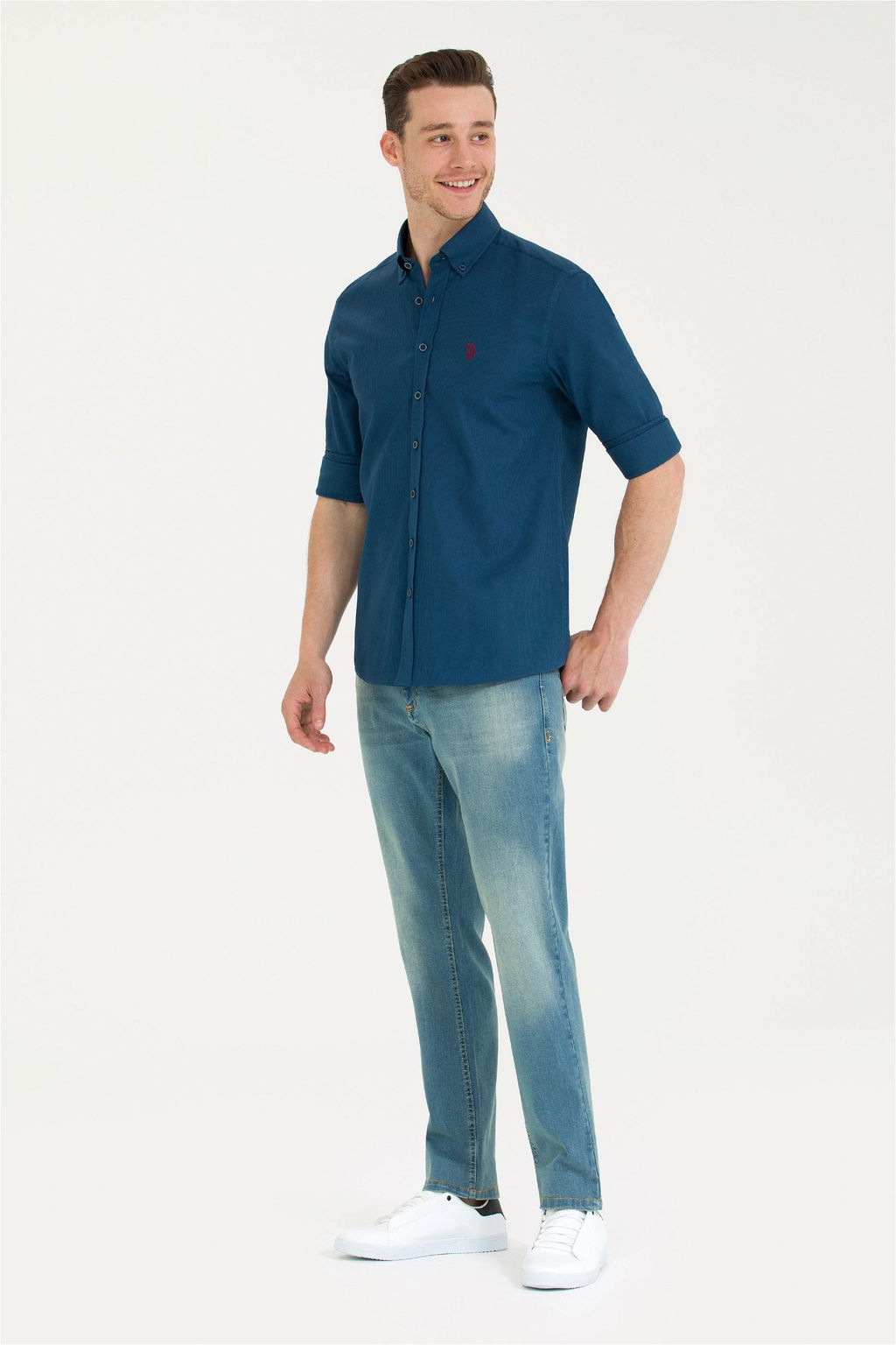 Мужские голубые джинсы - U.s. polo assn фото 10