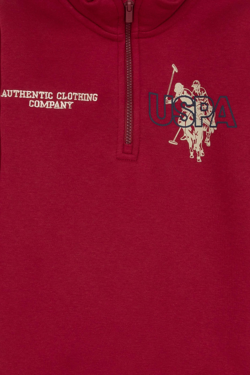 Erkek _ocuk Koyu Frambuaz Yar_m Fermuarl_ Sweatshirt - U.s. polo assn фото 4