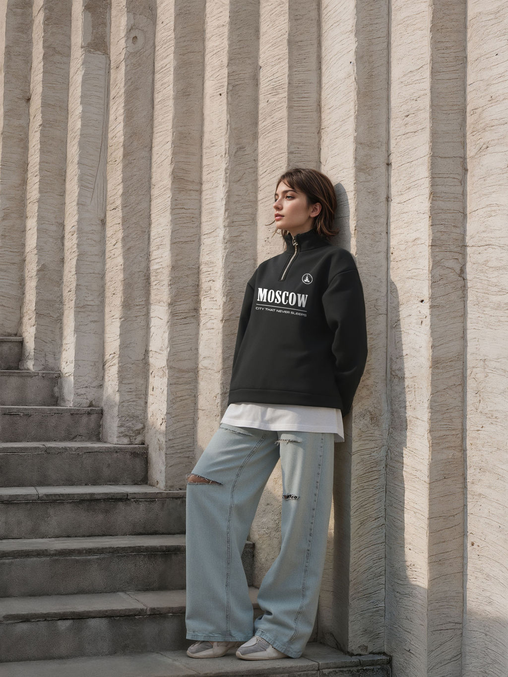 Толстовка женская с зип-воротником Moscow - Yollochka фото 18