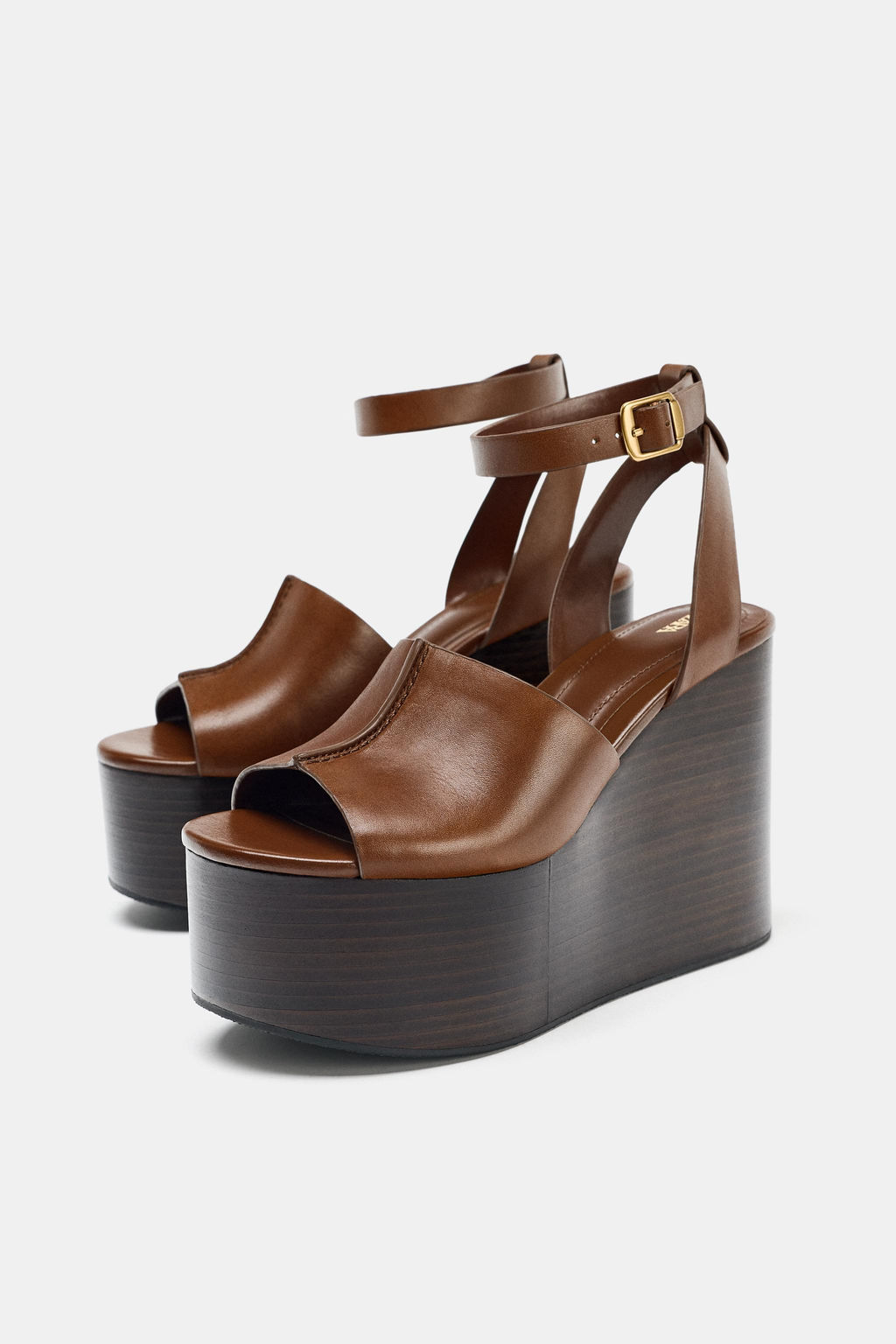 LEATHER WEDGE WITH STRAP