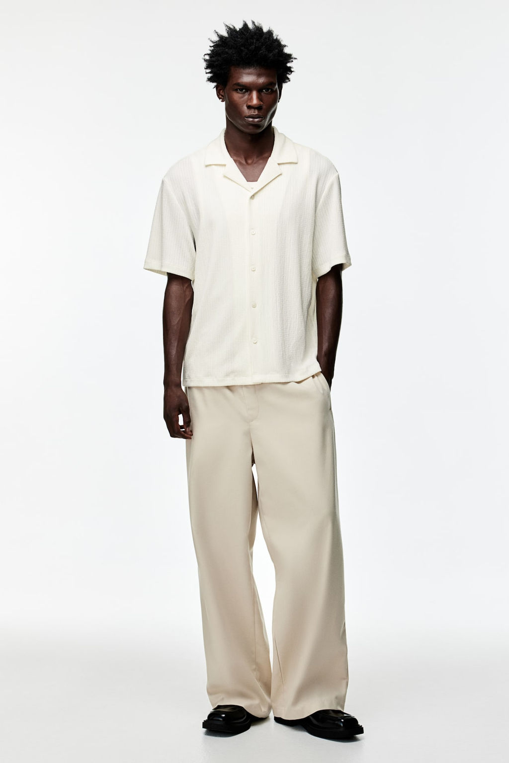 Camisa resort con efecto arrugado Regular Fit - H&m фото 5