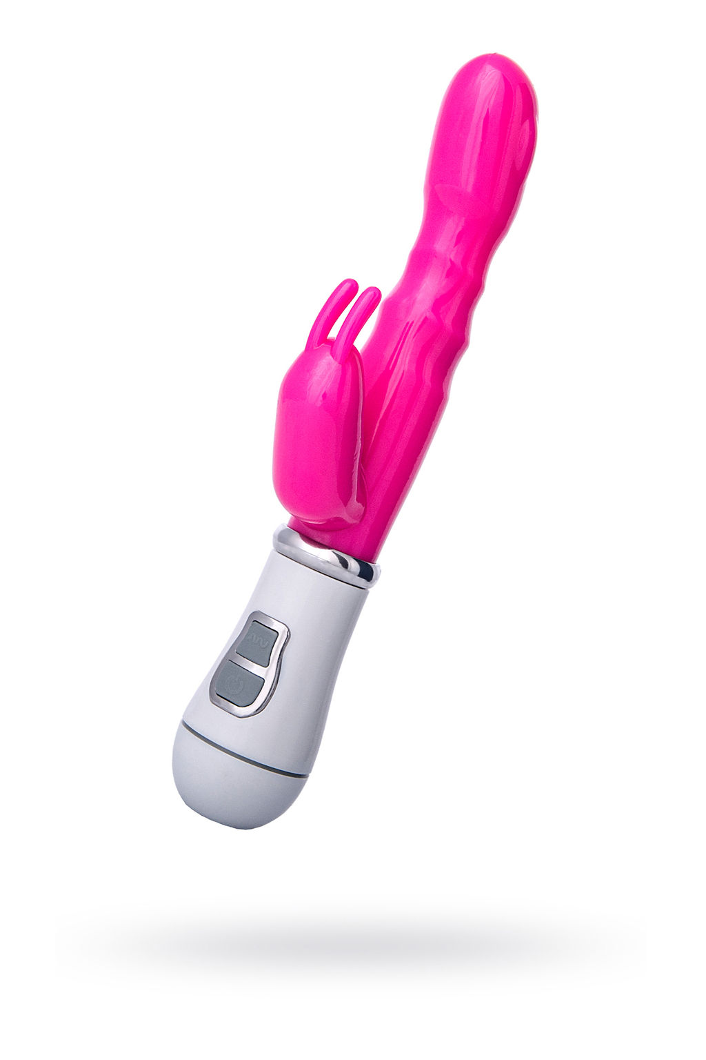 Вибратор с клиторальным стимулятором A-Toys by TOYFA Bubbly, TPE, розовый, 20 см