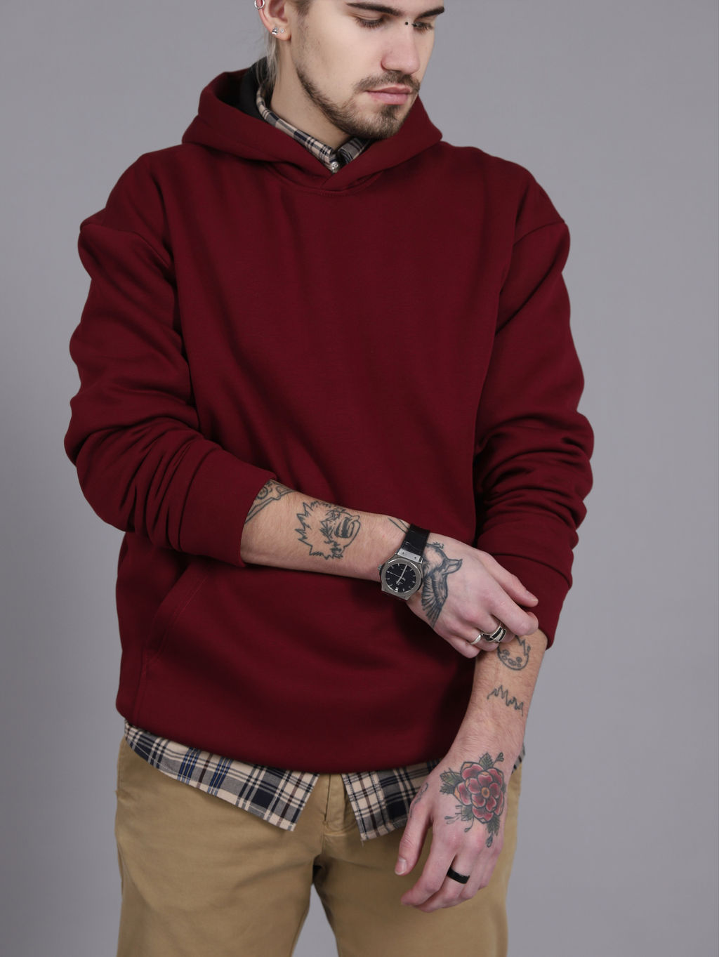 Толстовка, Худи К201-ИЗИ Бордо от фабрики Спортсоло