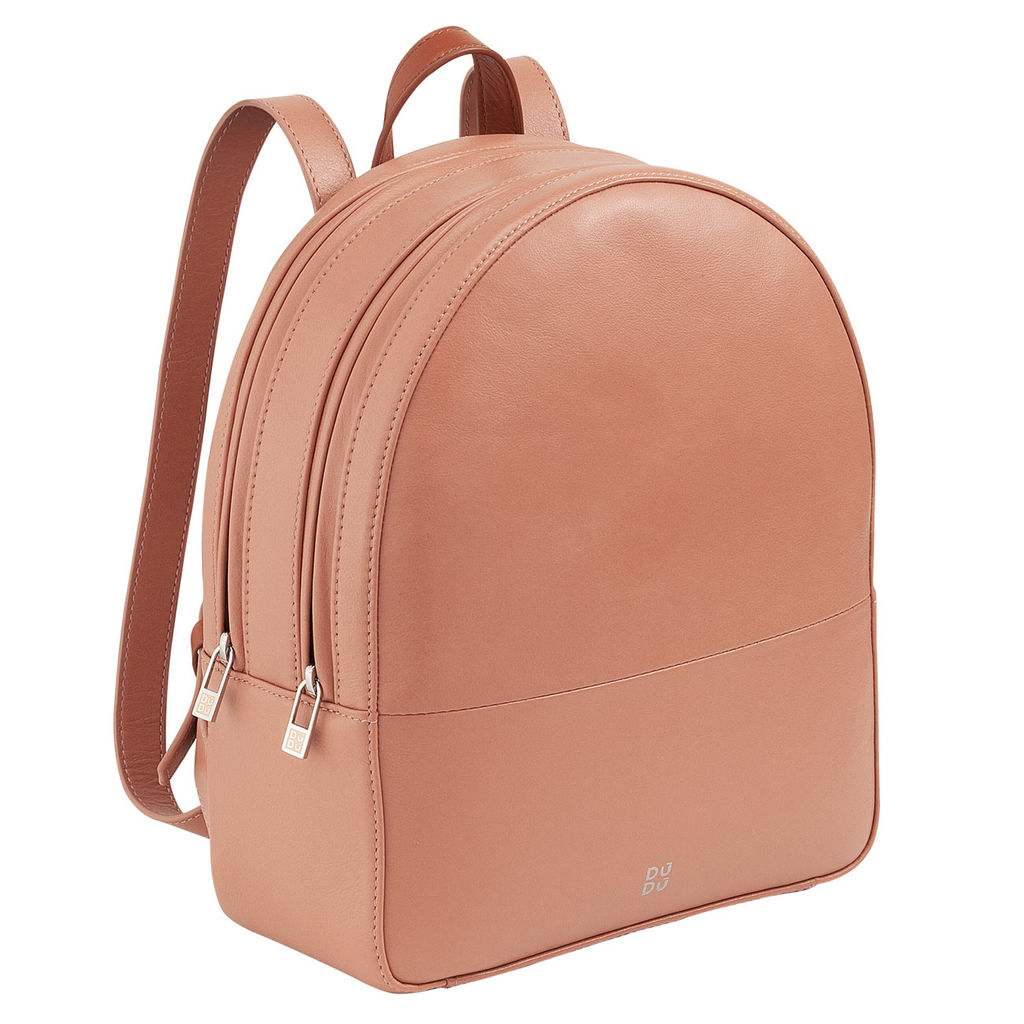 Итальянский женский кожаный рюкзак DuDu Bags серии Favignana | розовый фламинго
