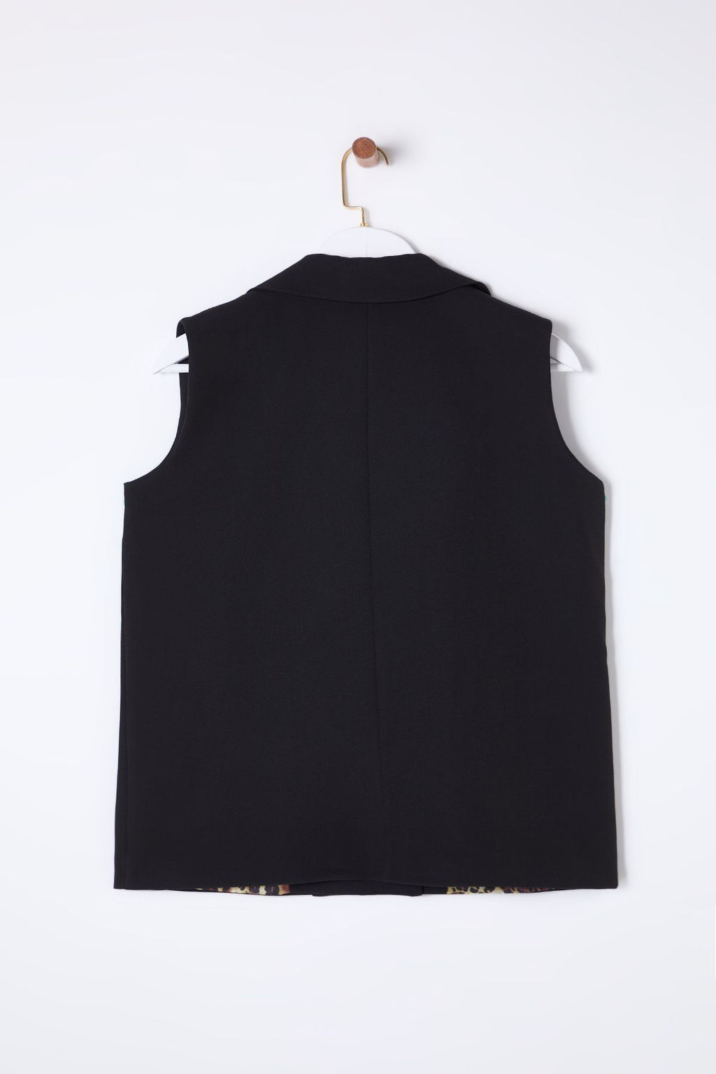 TRENDYOLMILLA Siyah Oversize Leopar Astar Detayl? Dokuma Yelek TWOSS25YE00014 фото 9