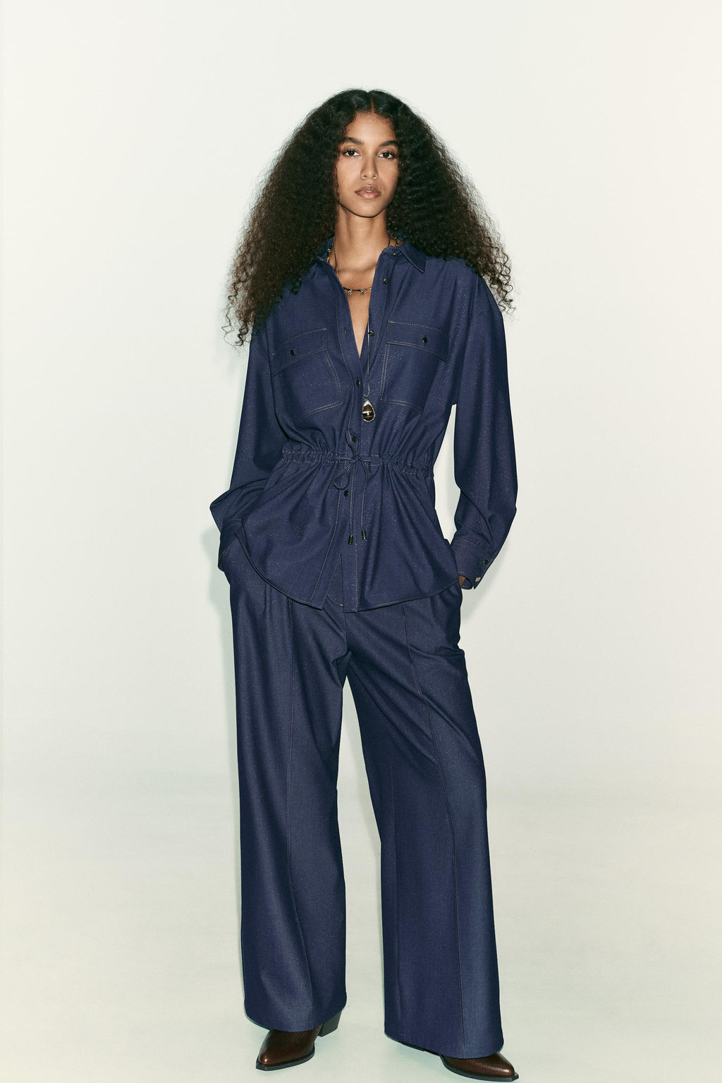 LONG SLEEVE SAFARI SHIRT - Zara фото 8