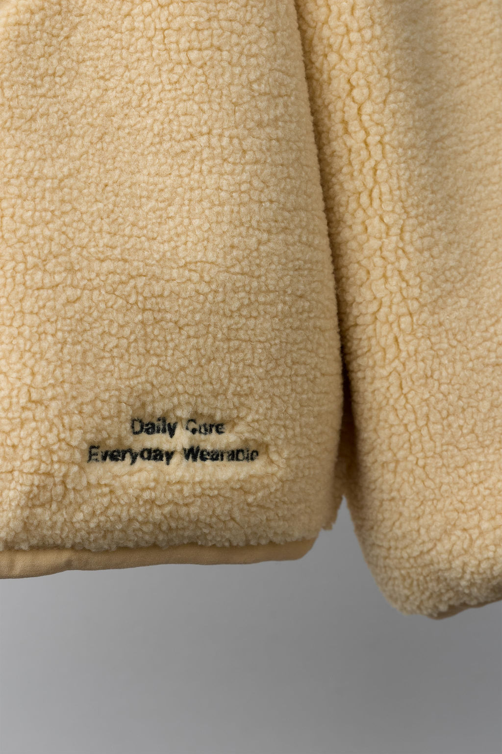 FAUX SHEARLING ZIP-UP SWEATSHIRT