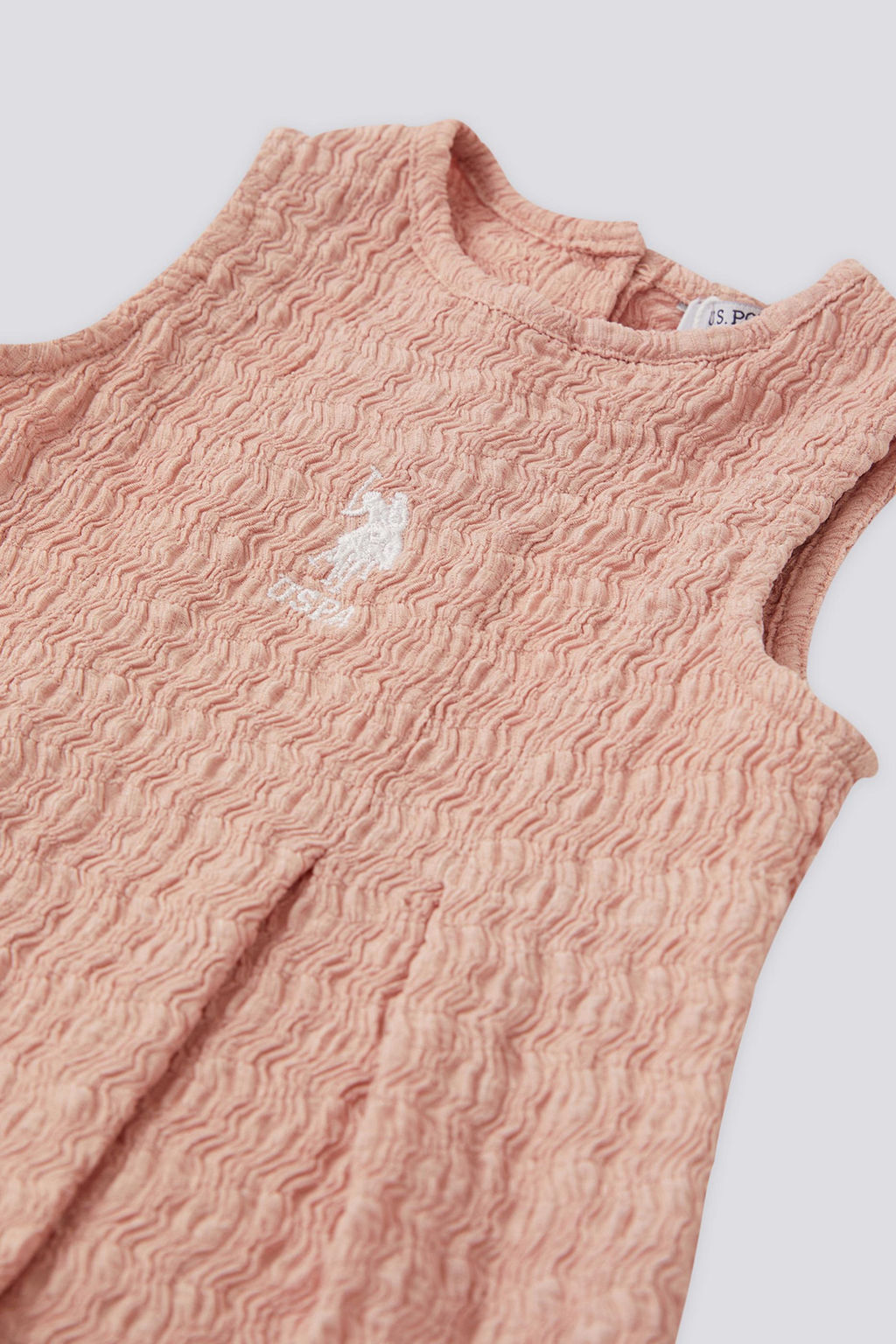 Розовое платье без рукавов для девочки - U.s. polo assn фото 3