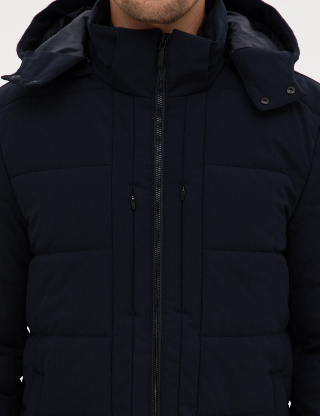 Lacivert Kap__onlu Mont - Pierre cardin фото 7