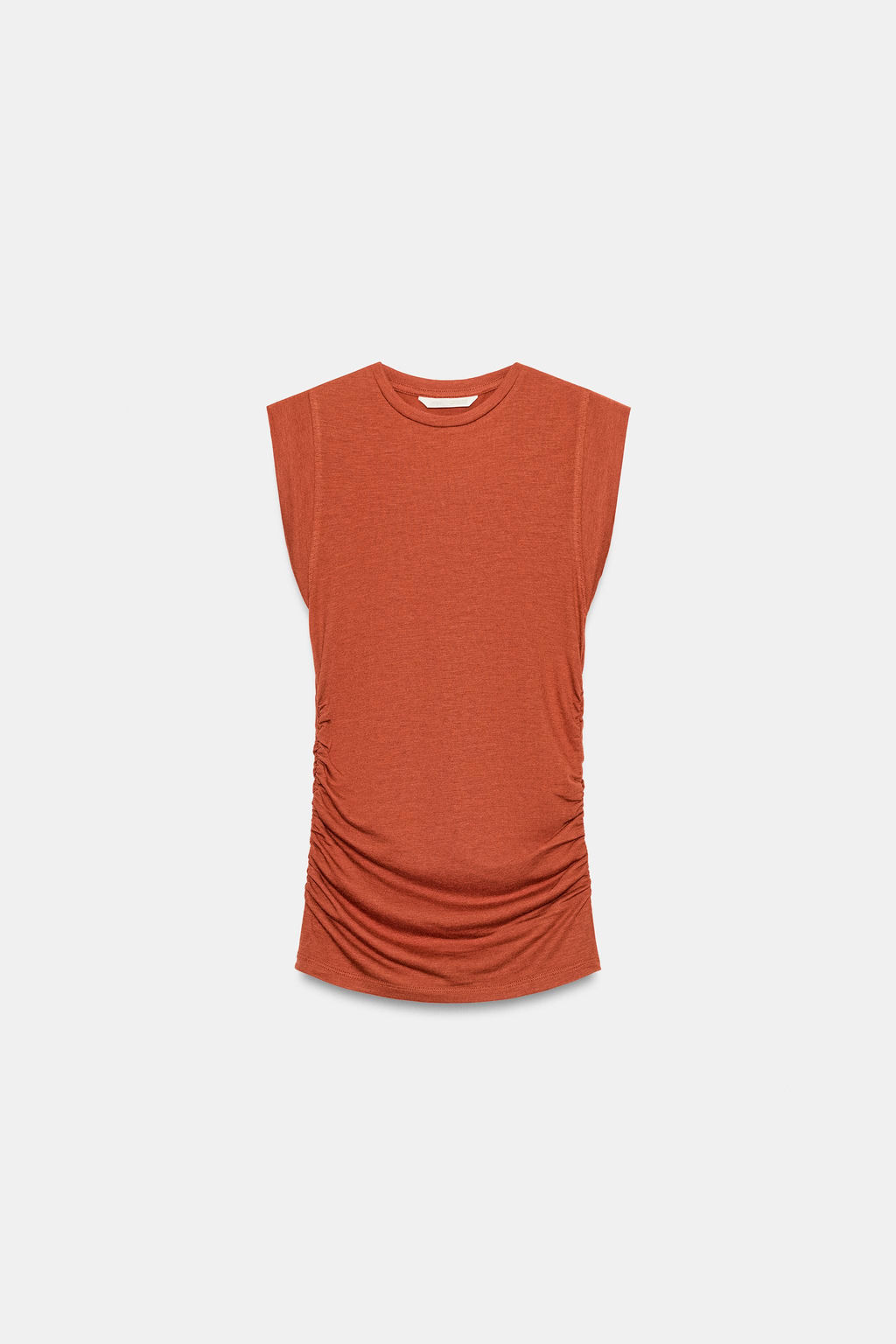 TOP FRUNCES LATERALES / Naranja quemado - Zara фото 8