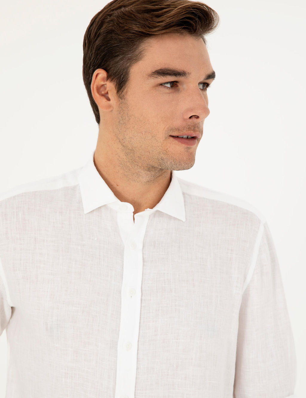 Beyaz Keten Regular Fit G_mlek - Pierre cardin фото 2