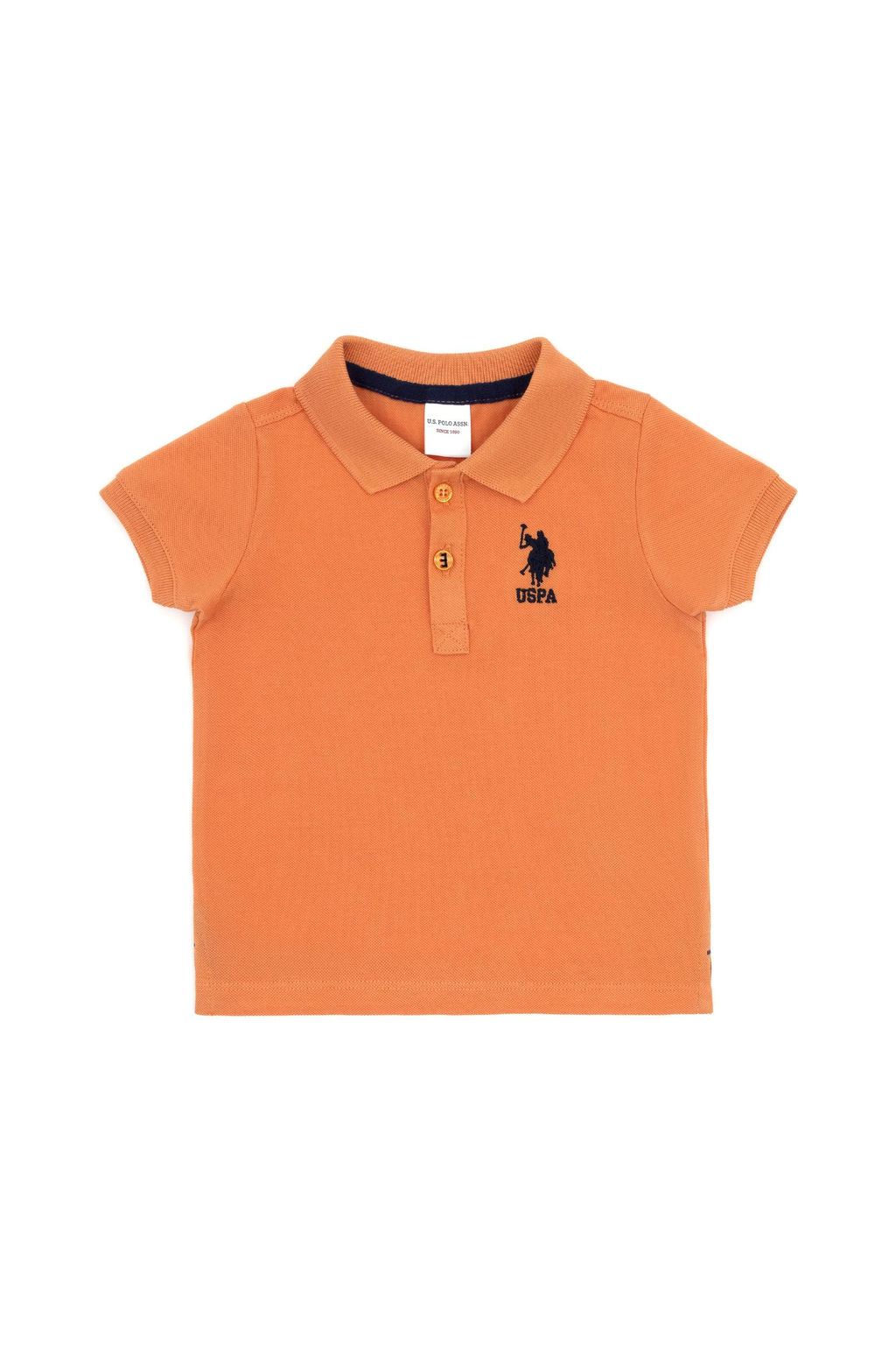 Оранжевая базовая футболка для мальчика - U.s. polo assn фото 6