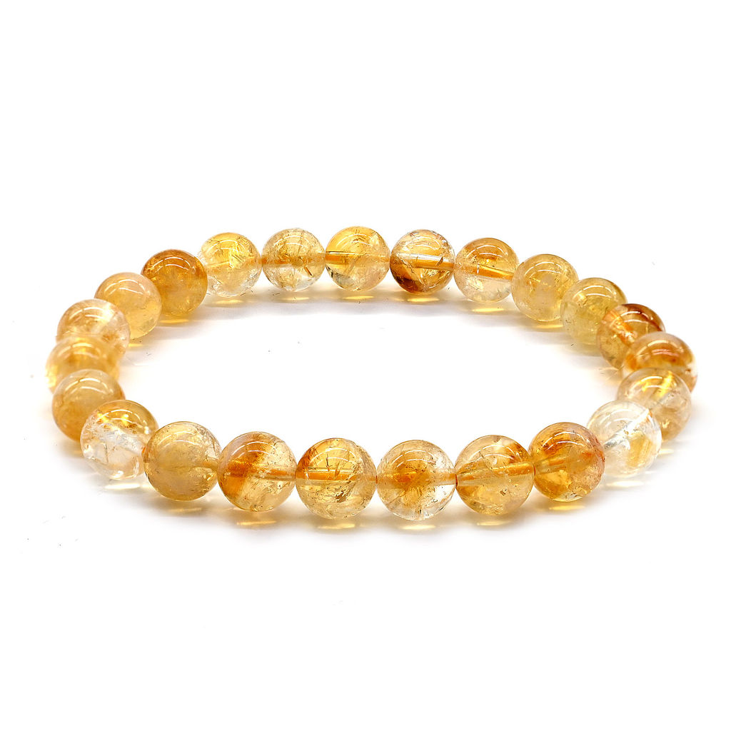 Браслет из цитрина шарик 9мм, 20г