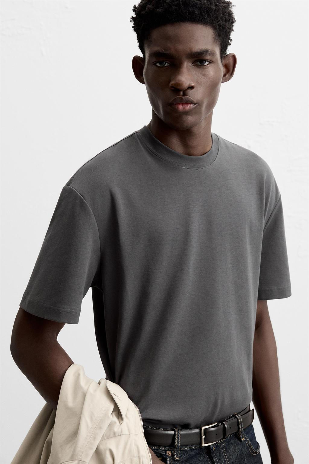 BASIC REGULAR FIT T-SHIRT - Zara фото 21