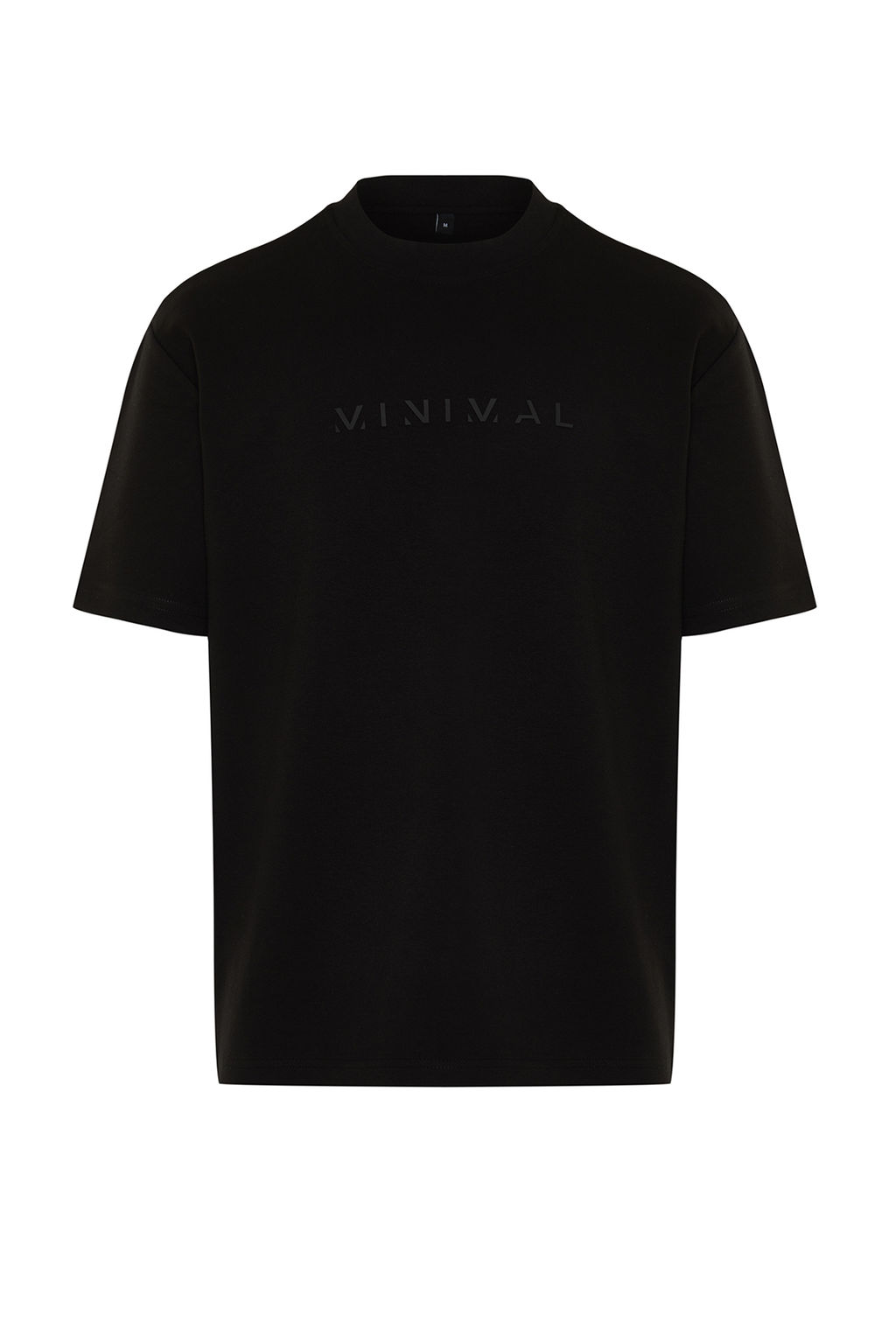 Siyah Oversize/Genis Kesim Kabar?k Yaz? Bask?l? K?sa Kollu Tok Kumasl? T-Shir TMNSS24TS00114 - Trendyolmilla фото 7