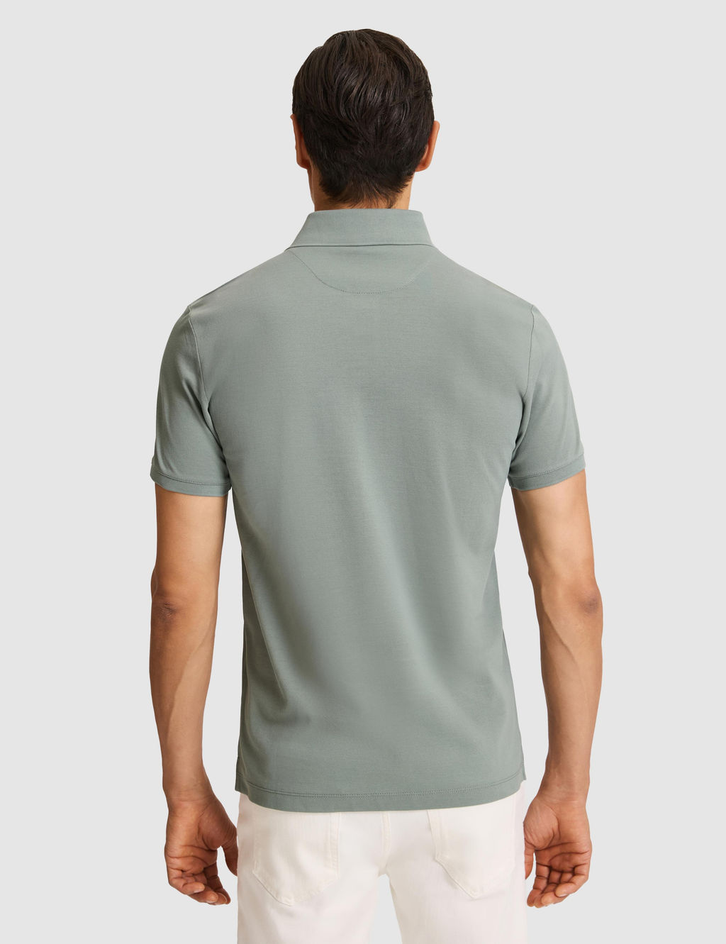 _a_la Slim Fit Saf Pamuk Polo Yaka Basic T-shirt
