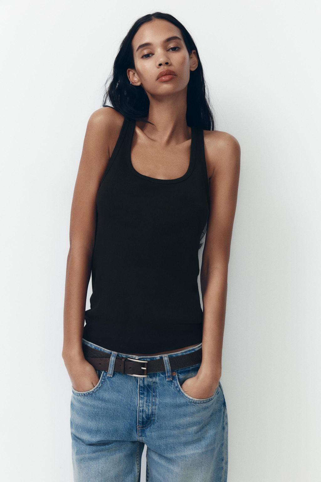 TRF WIDE-LEG MID-RISE FULL LENGTH JEANS - Zara фото 22