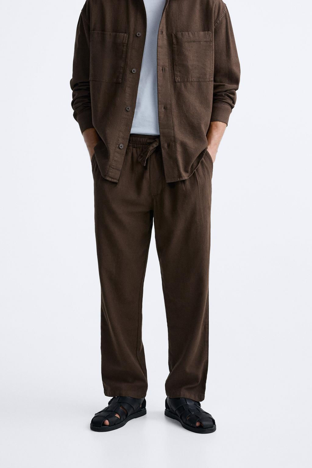 COTTON - LINEN TROUSERS - Zara фото 2
