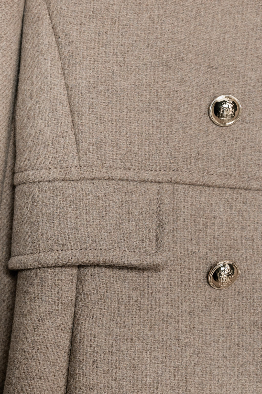 SHORT DOUBLE-BREASTED WOOL COAT - Zara фото 8