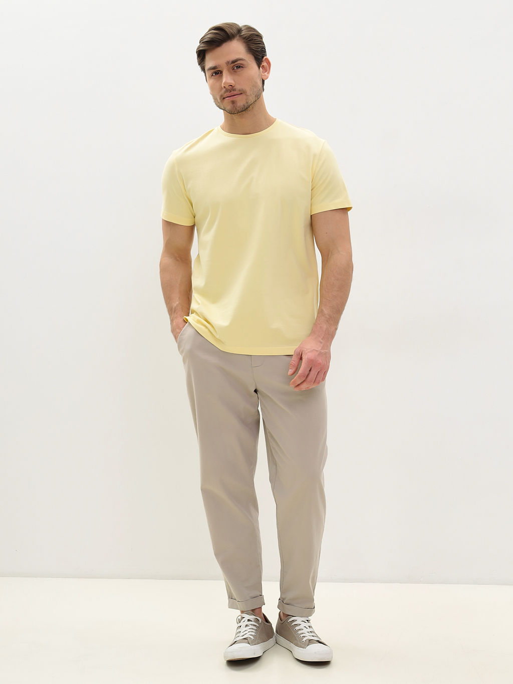 Футболка мужская короткий рукав GREG G145-PO4T-SA0048 (лимон)  фото 6