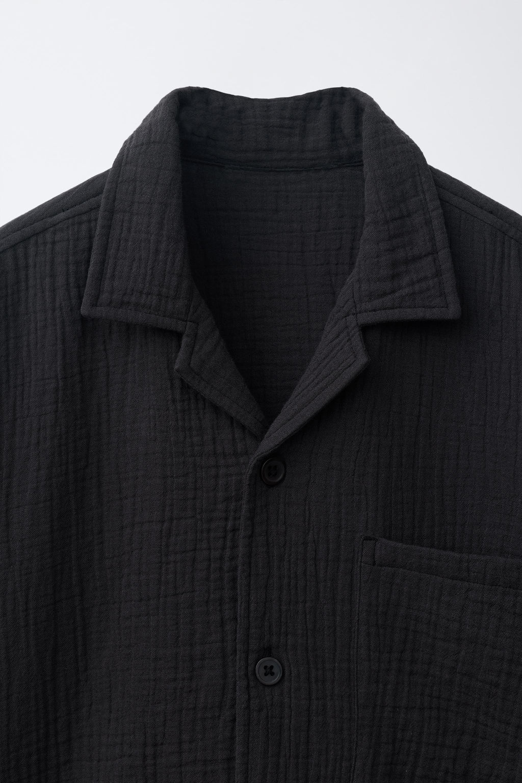 CAMISA BOWLING TEXTURA / Negro - Zara фото 3