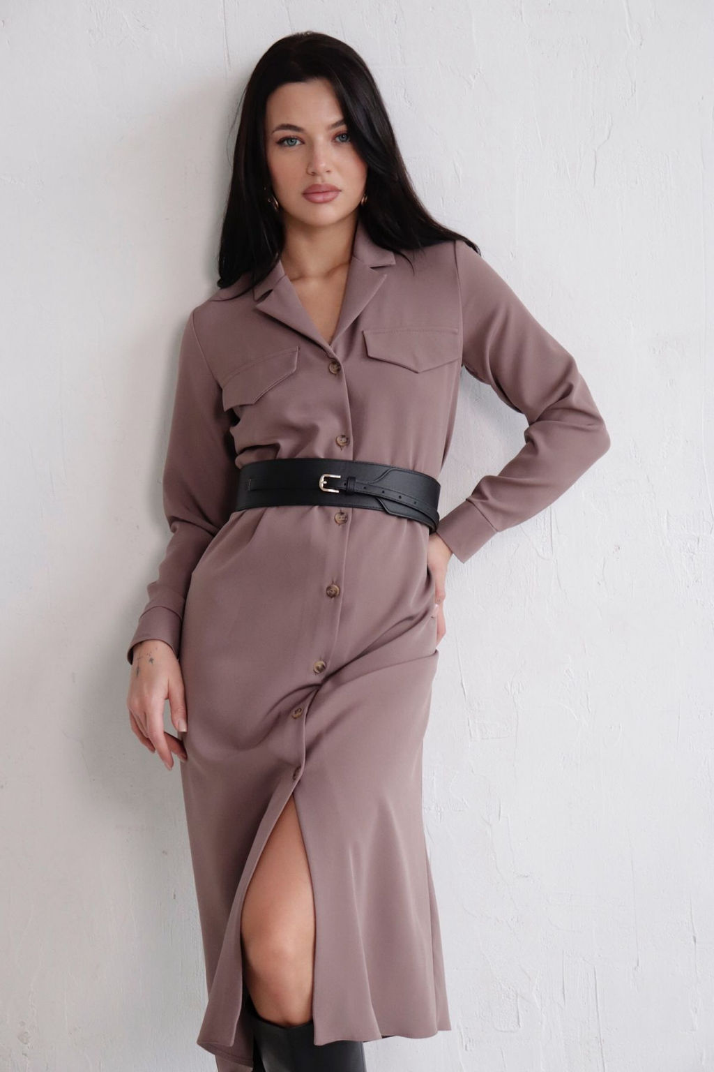 Платье-рубашка с английским воротником - Martichelli фото 319