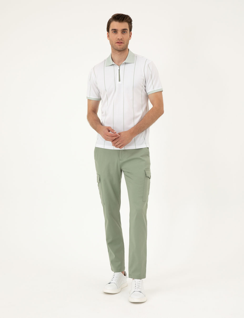 Ye_il Regular Fit Kargo Pantolon