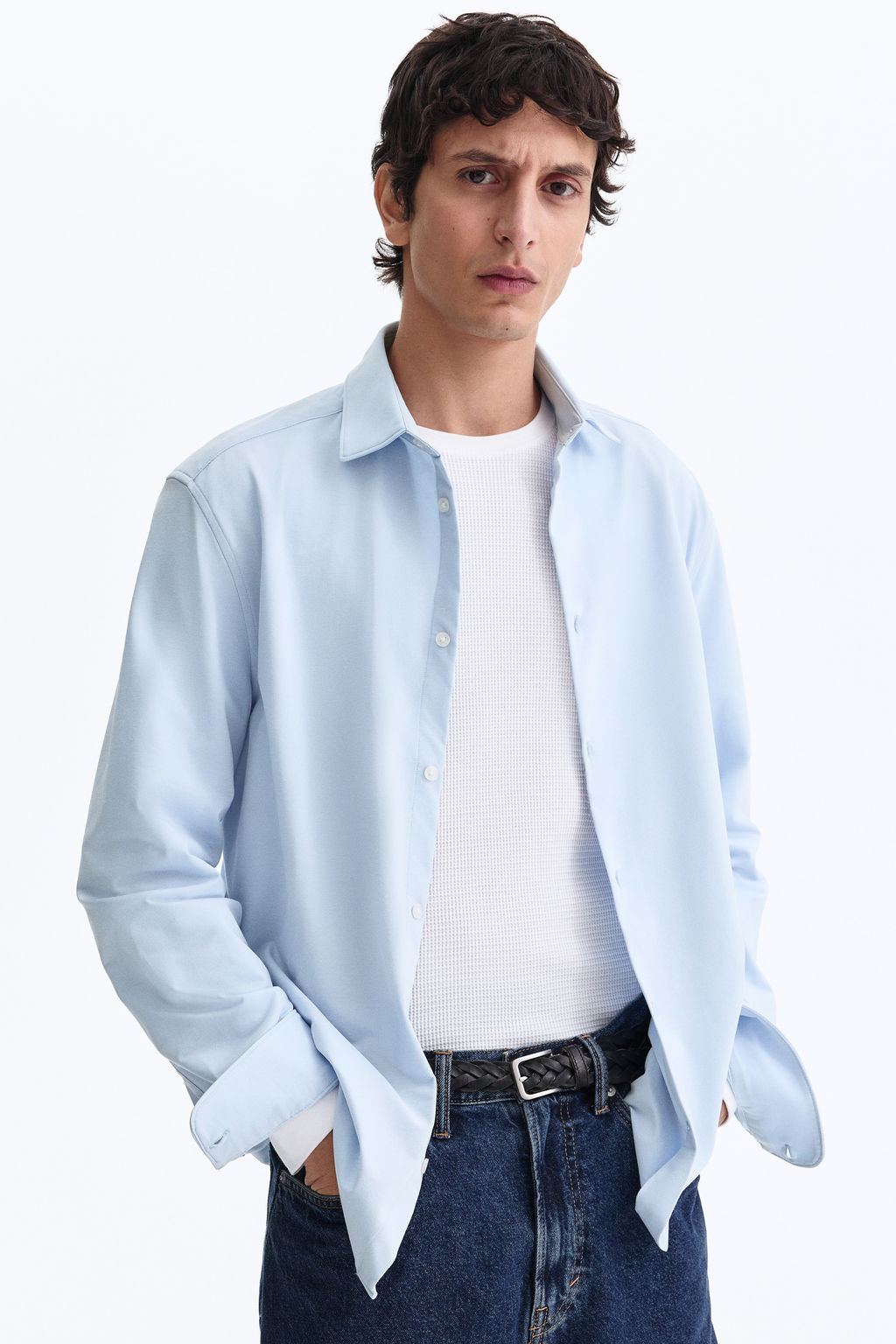 Camisa en tejido el?stico multidirecci?n Slim Fit - H&m фото 5
