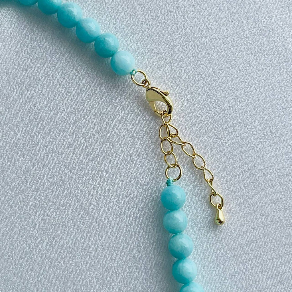 Бусы на увеличение из Амазонита 46 см +