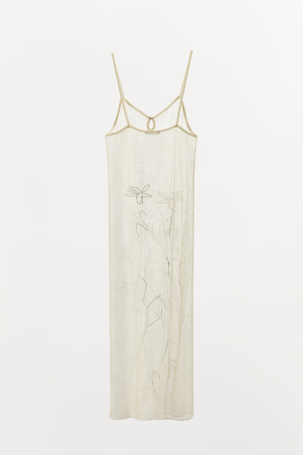 SEMI-SHEER CHUNKY KNIT LACE DRESS - Zara фото 6