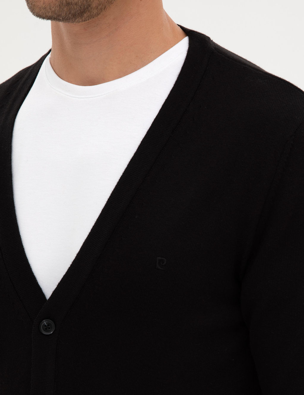 Siyah Slim Fit Basic D__meli Triko H_rka - Pierre cardin фото 7