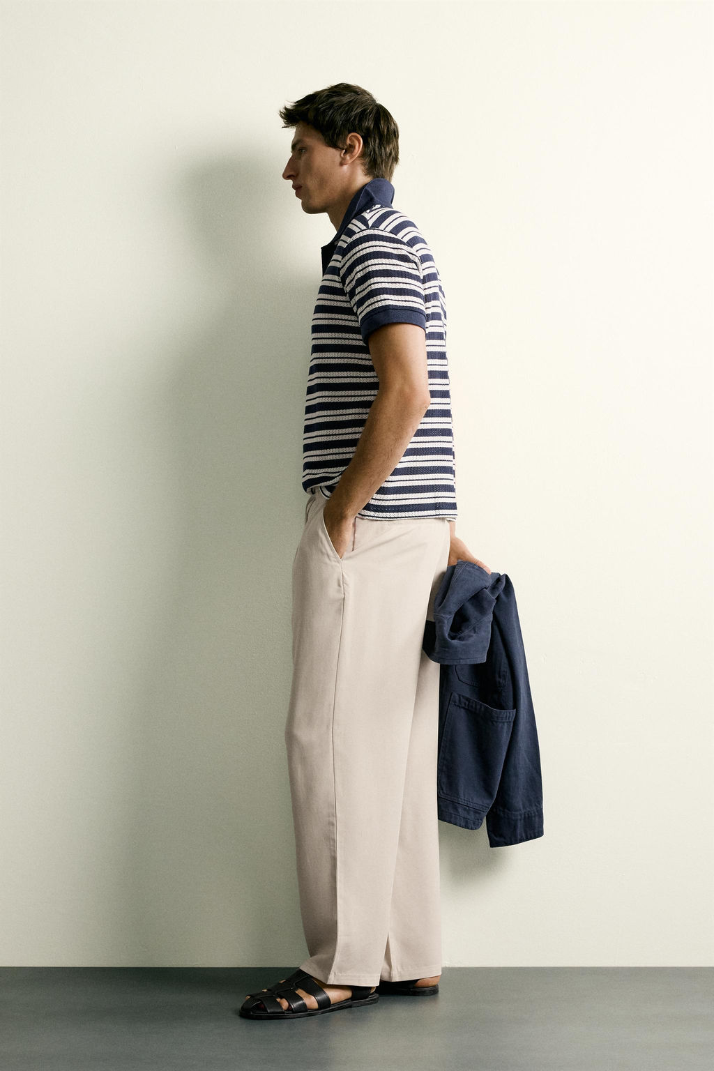 PANTAL?N RELAXED FIT 100% LYOCELL / Beige - Zara фото 4