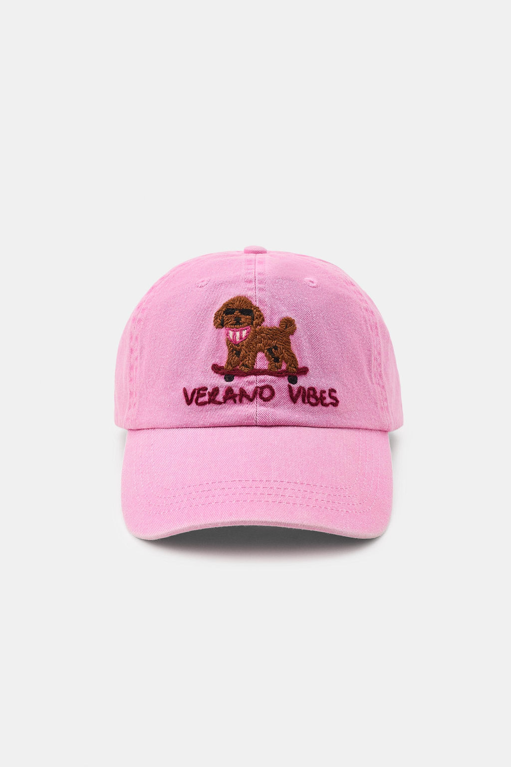 GORRA SARGA BORDADOS CANICHE / Rosa - Zara фото 3