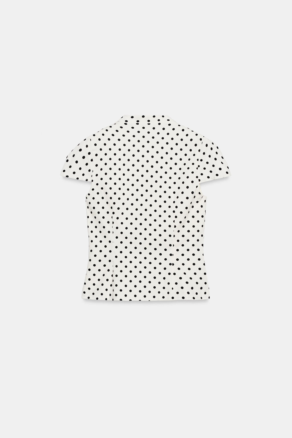 TOP POPEL?N BOLSILLOS LUNARES / Crudo / Negro