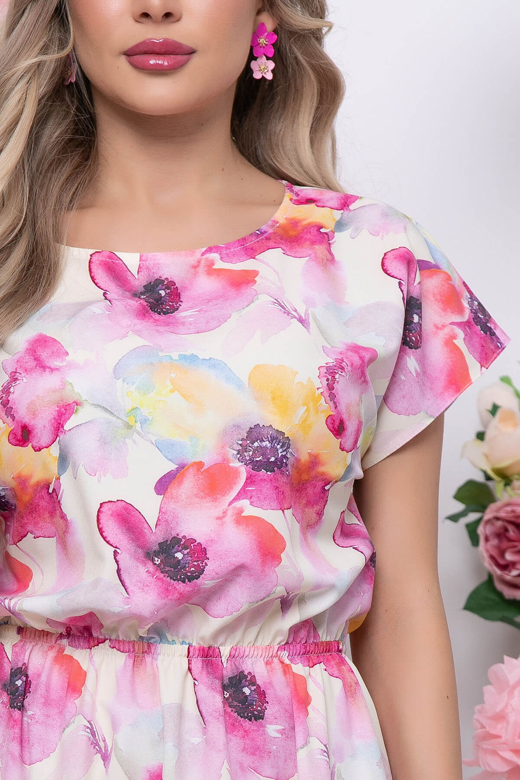 Платье Кейтлин (акварель/цветы) П5828 - Lt collection фото 3