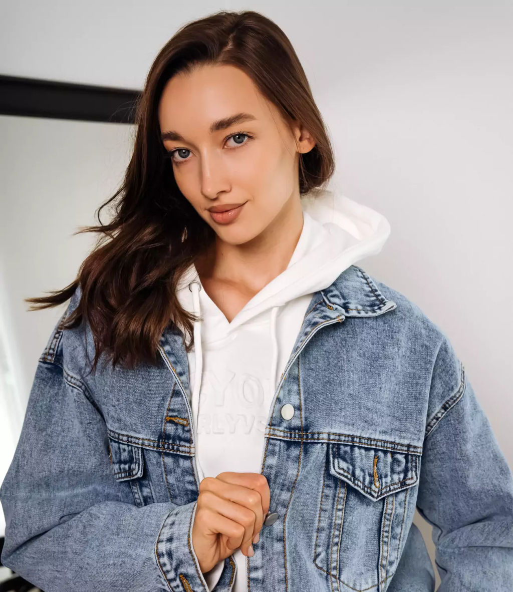 Джинсовая куртка #БШ2619, голубой