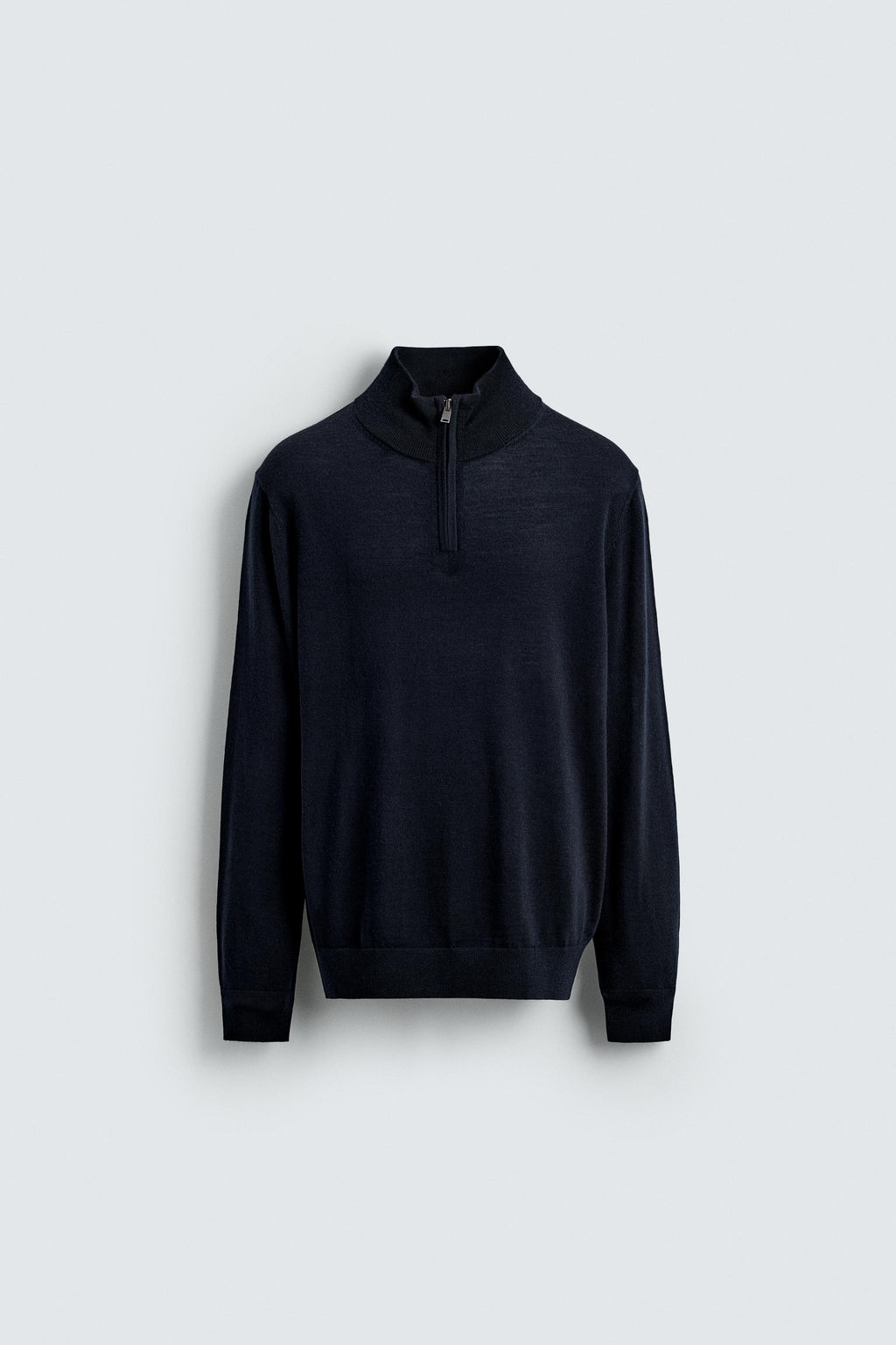 100% WOOL QUARTER-ZIP SWEATER