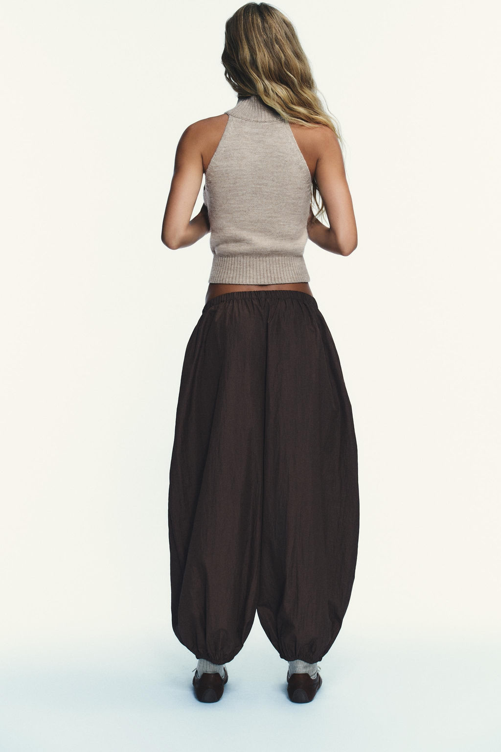 NYLON BALLOON TROUSERS - Zara фото 5