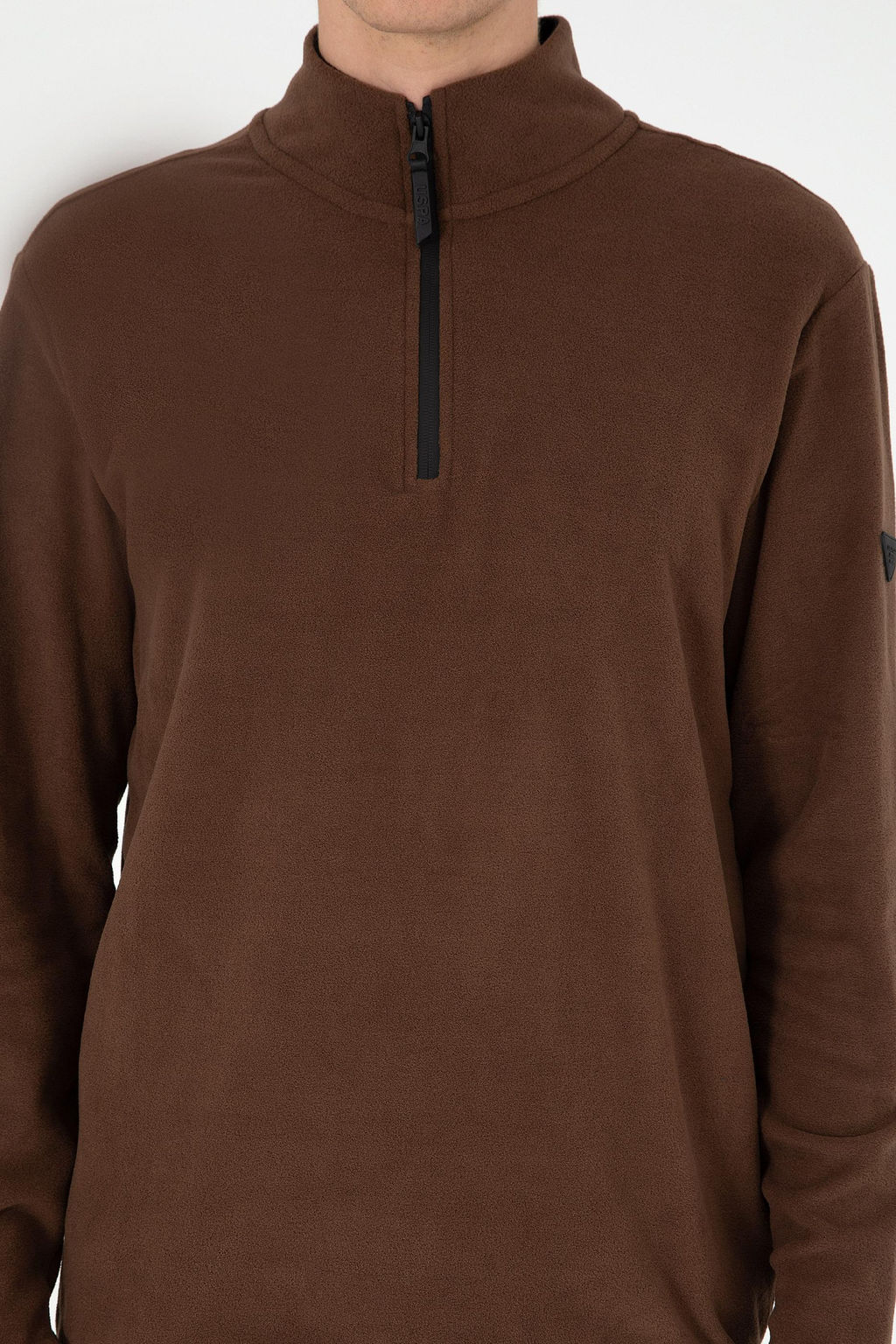 Мужской коричневый базовый свитшот - U.s. polo assn фото 6