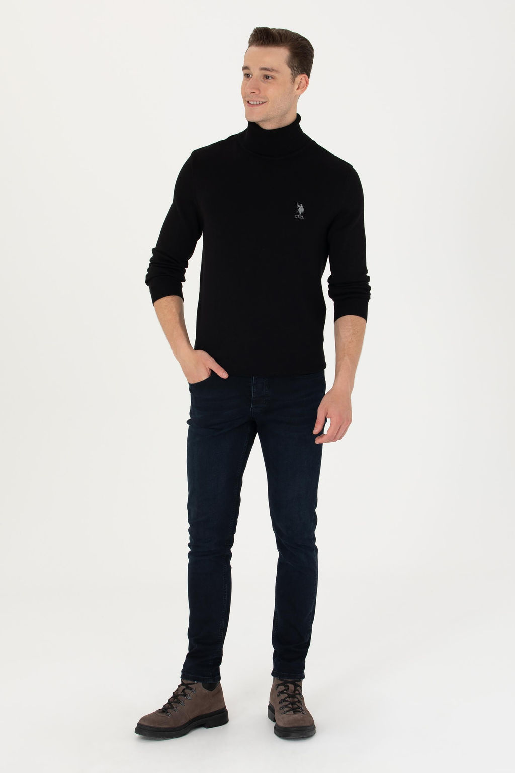 Мужской черный базовый свитер - U.s. polo assn фото 15